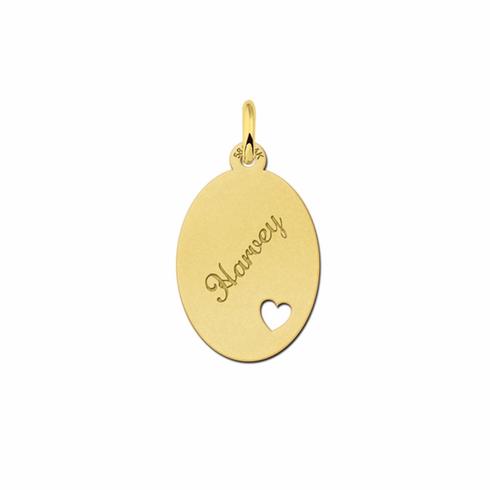 Gouden naamplaatje om je naam in te laten graveren. - Names4ever