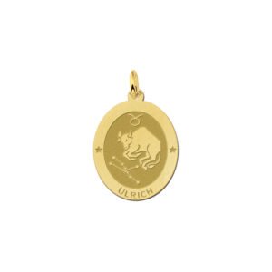 Ovale Stier Sterrenbeeld Hanger van Goud – Names4ever