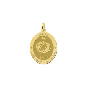 Ovale Waterman Sterrenbeeld Hanger van Goud – Names4ever