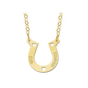 Names4ever Gouden Hoefijzer Naamketting GNK55