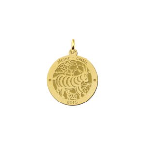 Ronde Chinese Sterrenbeeld Geit Hanger van Goud