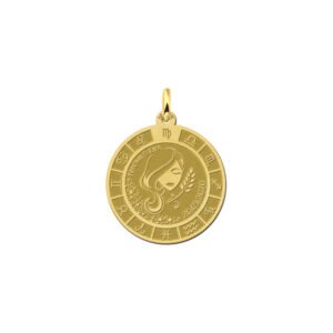 Gouden Maagd Sterrenbeeld Bedel met Naam GHS090 | Names4ever