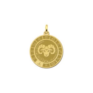 Gouden Ram Sterrenbeeld Bedel met Naam GHS085 | Names4ever