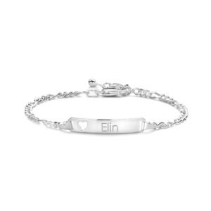 Graveerarmband Figaro met Naam en Hartje | Names4ever