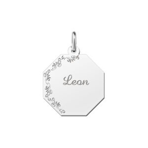 Graveerplaat met naam gravure van zilver - Names4ever