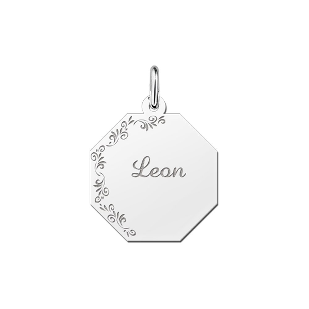Graveerplaat met naam gravure van zilver - Names4ever