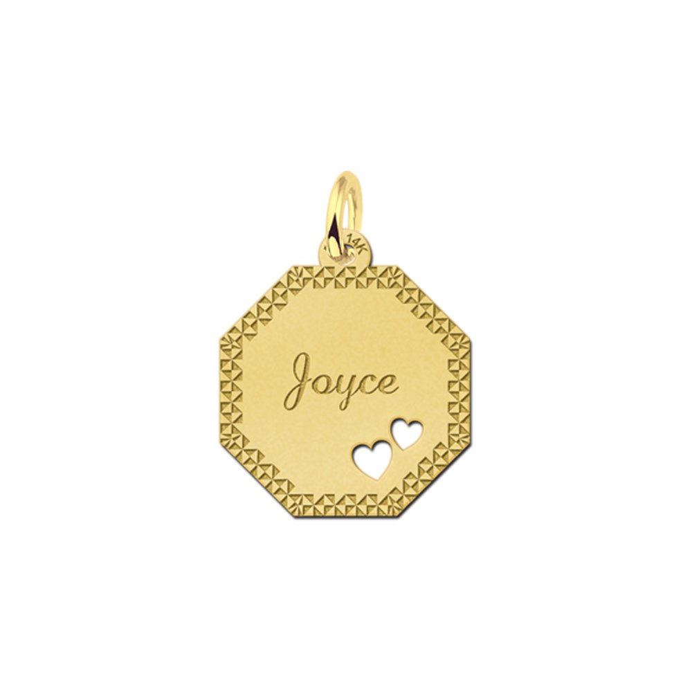 Graveerplaat van goud met je naam gravure - Names4ever