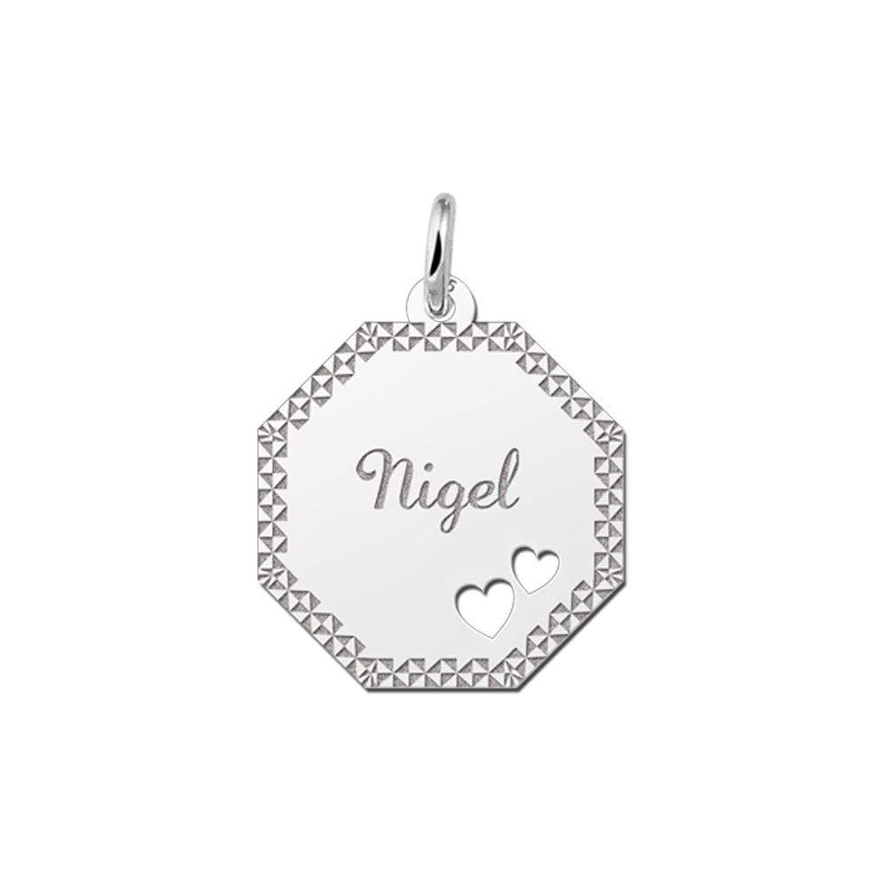 Graveerplaat van zilver met naam gravure - Names4ever