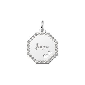 Graveerplaat van zilver met je naam gravure - Names4ever