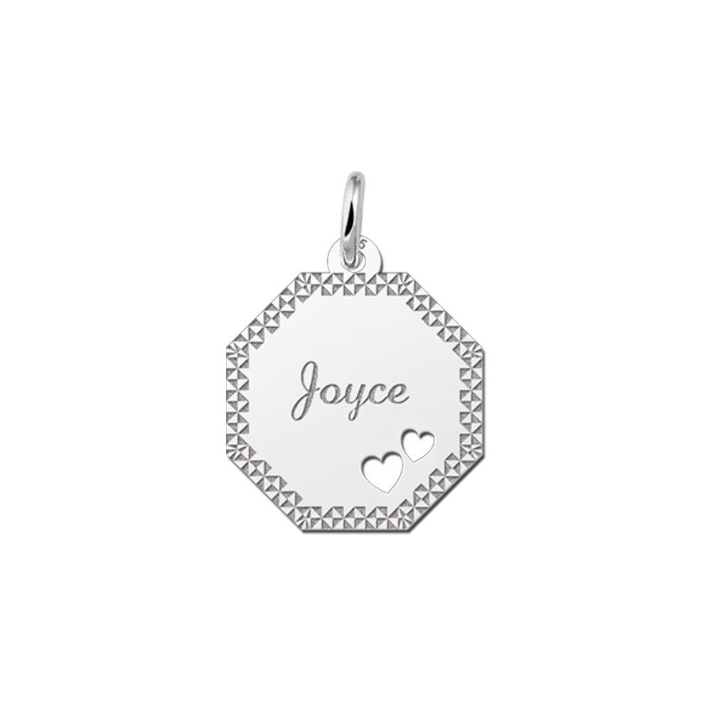 Graveerplaat van zilver met je naam gravure - Names4ever
