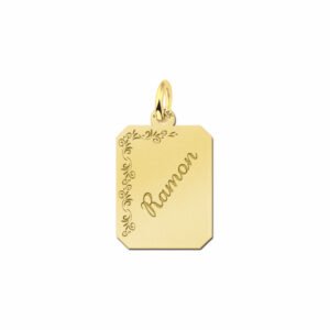 Hanger in goud met gravure - Names4ever