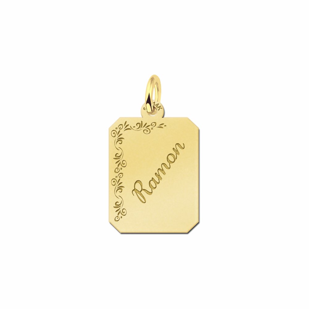 Hanger in goud met gravure - Names4ever