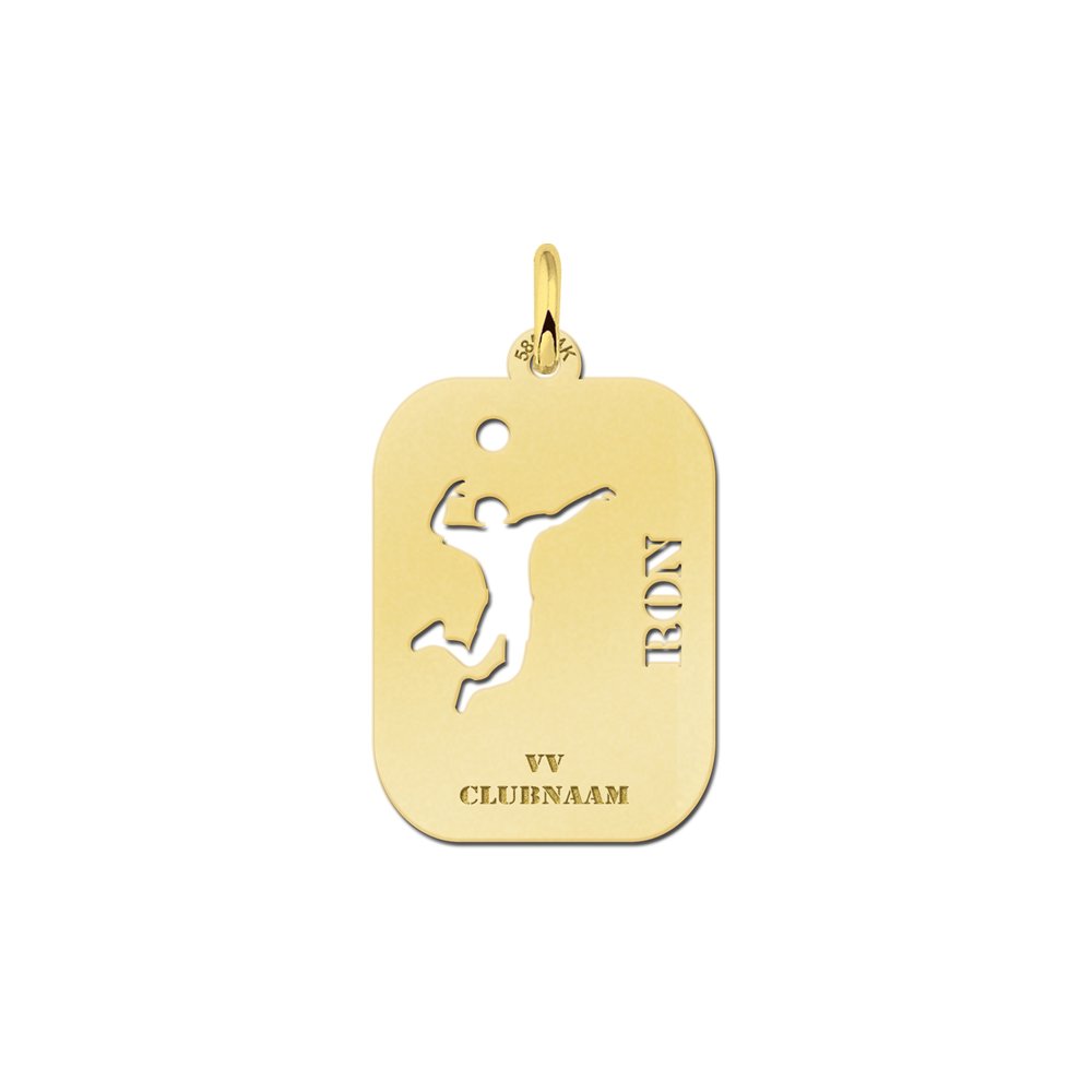 Names4ever Volleybal Sporthanger in Goud GSB02