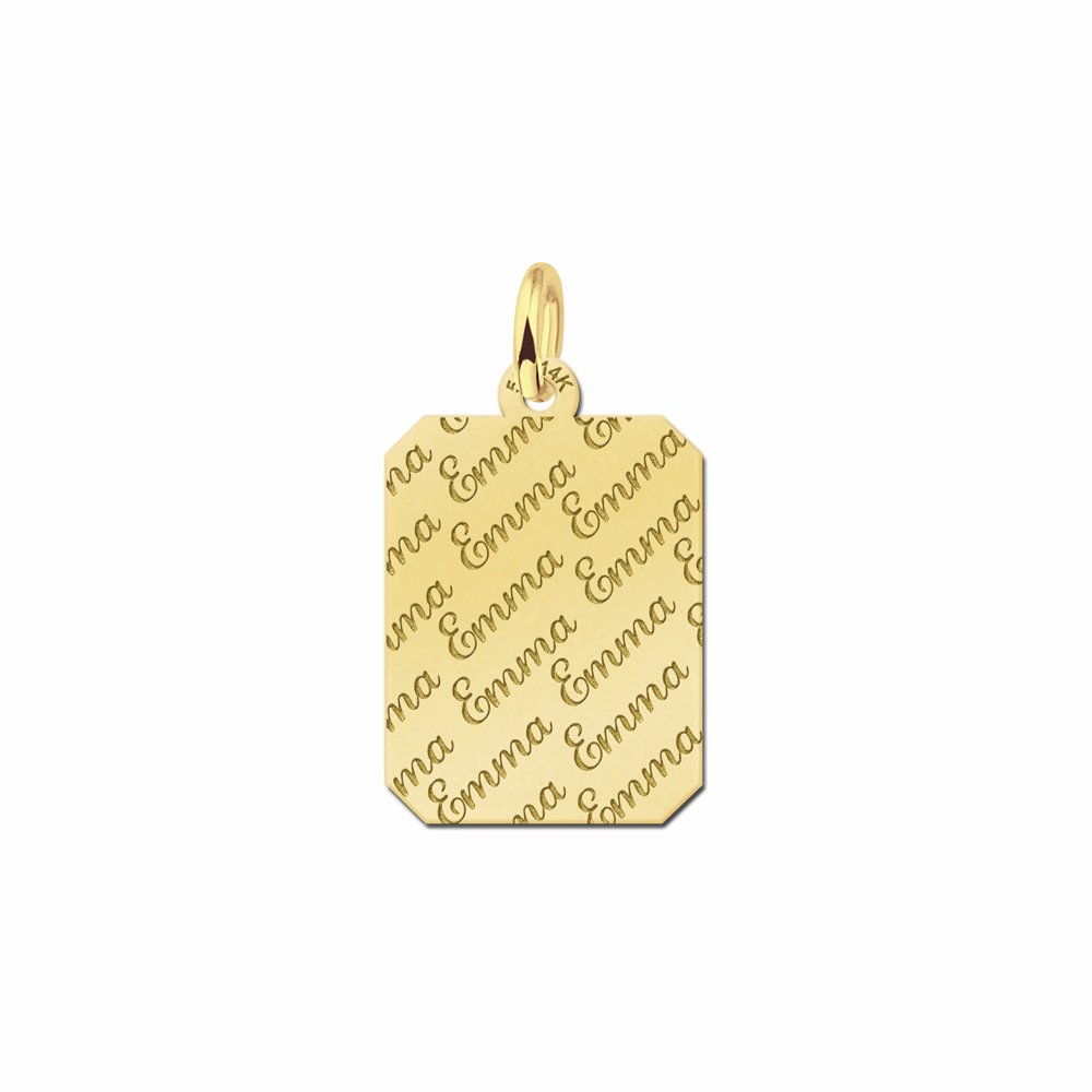 Hanger van goud met naamgravure - Names4ever