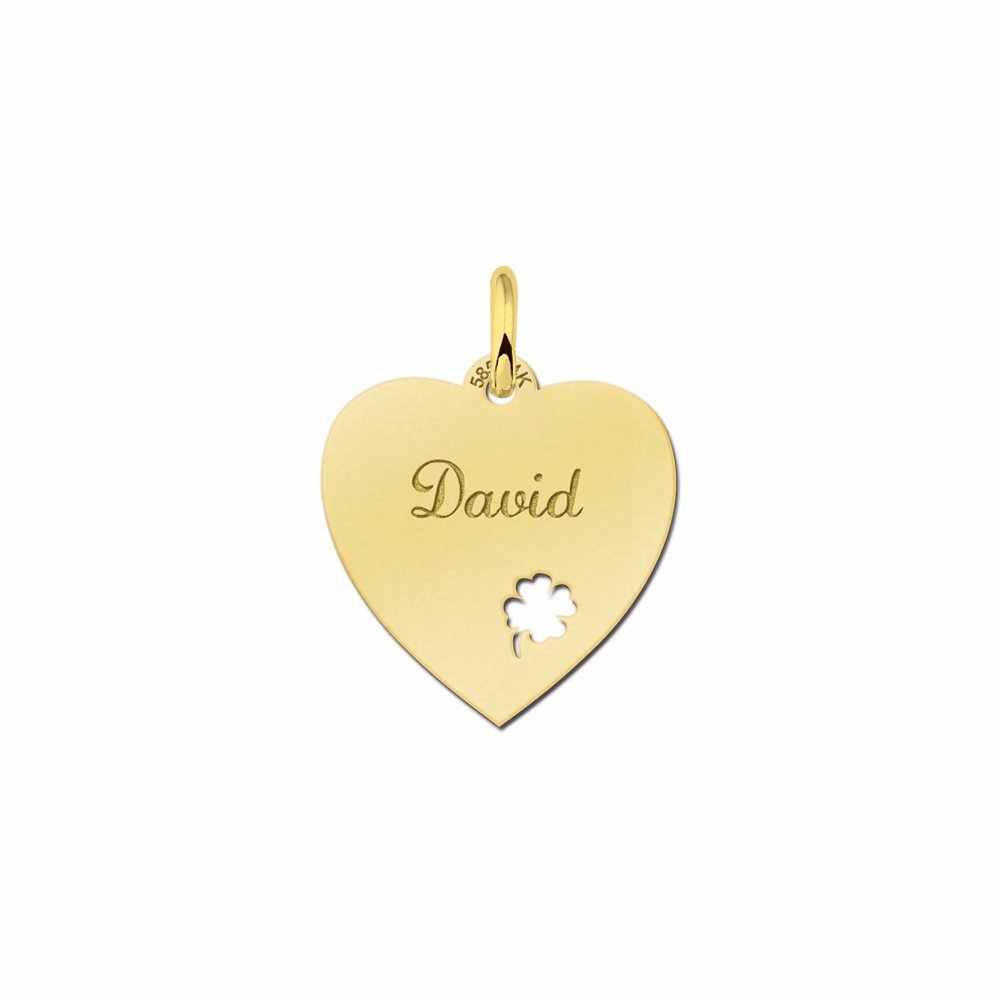 Hart sieraden met klaver 4 - Names4ever
