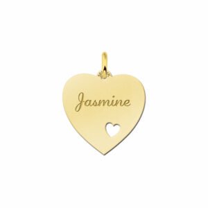 Hartje goud met hartje - Names4ever