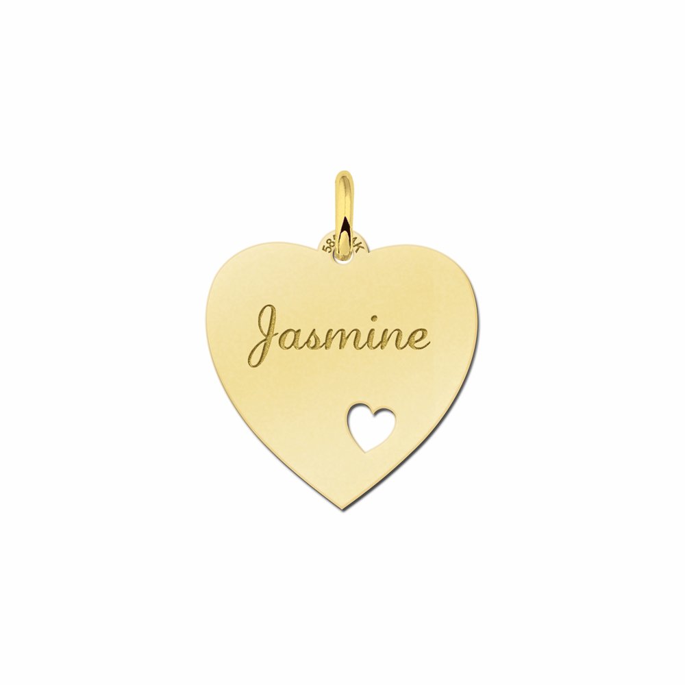 Hartje goud met hartje - Names4ever