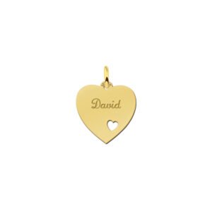 Hartje goud met hartje - Names4ever