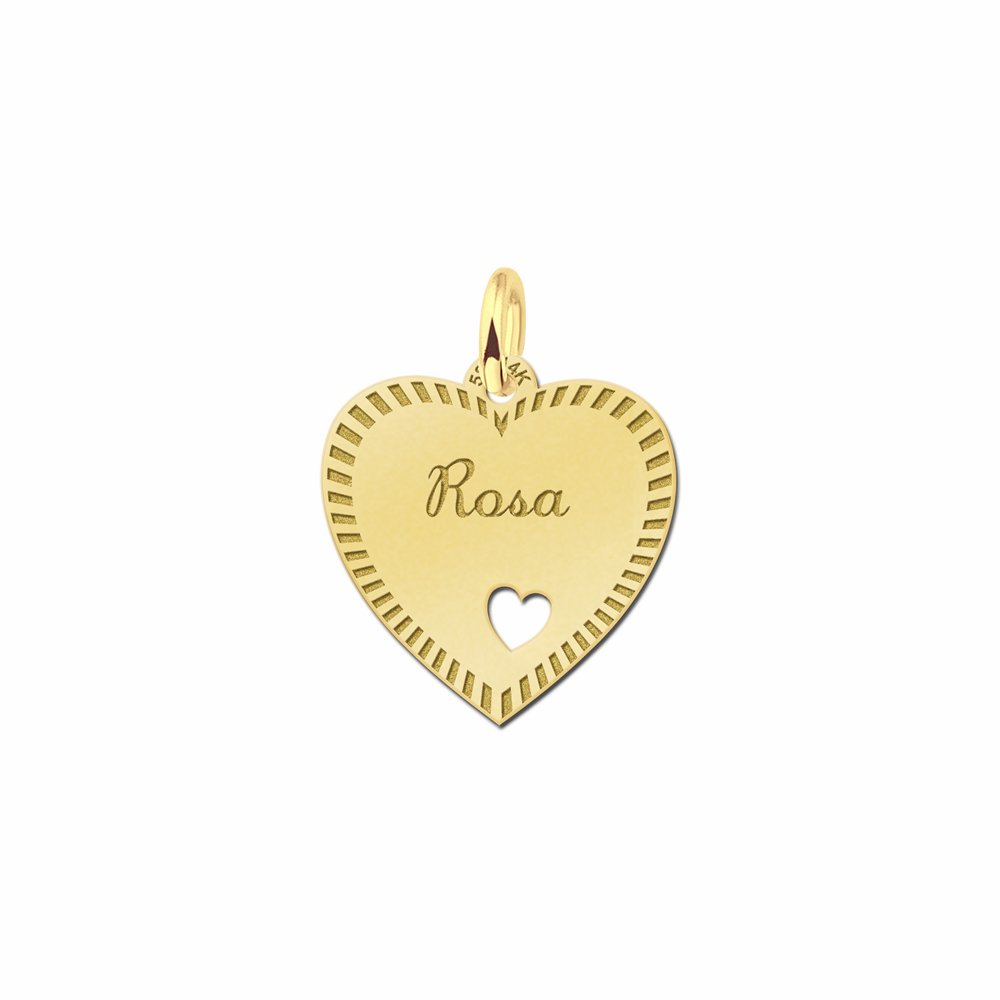 Hartje goud met rand - Names4ever