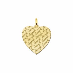 Hartje voor ketting met naamgravure - Names4ever