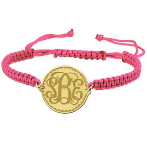Gouden Solide Monogram Armband GNA09 > Names4ever