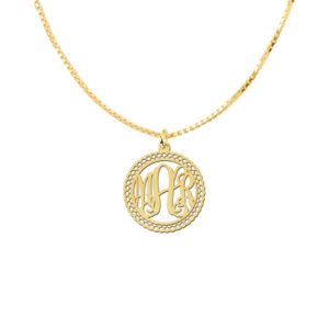 Names4ever Medium Monogram met Sierrand Hanger van Goud GMH008