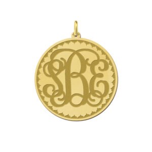 Names4ever Monogram Gravure Hanger van Goud GMH004