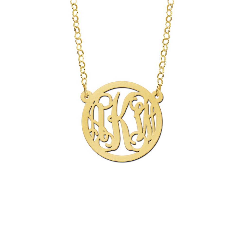 Names4ever Small Monogram Hanger + Ketting GMH015
