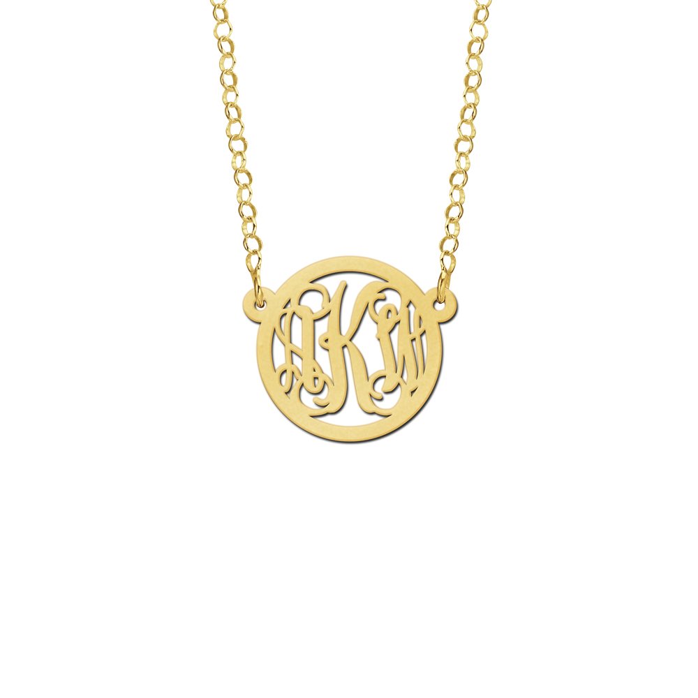 Names4ever Extra-Small Monogram Hanger + Gouden Ketting GMH016