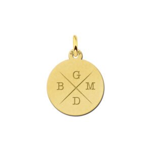 Kerst Sieraden | Gouden Initialen Hanger met Vier Letters