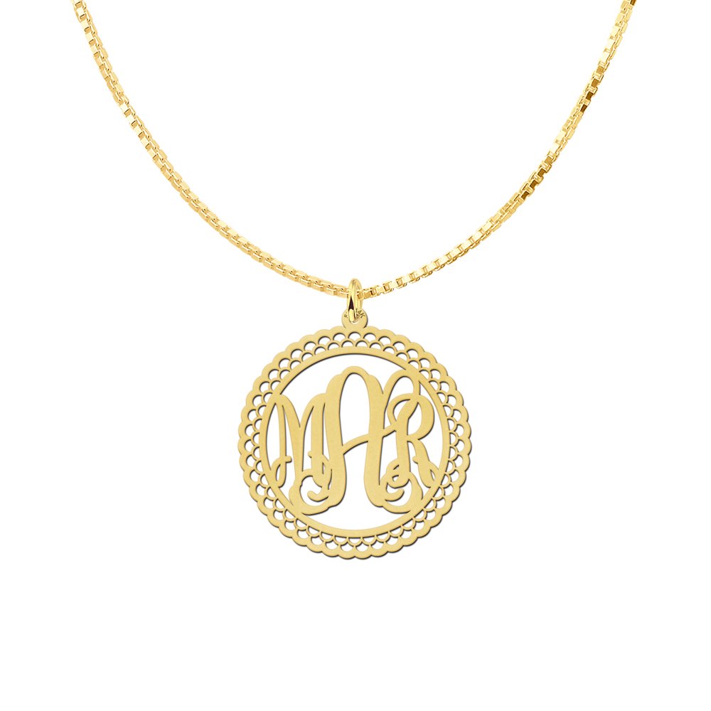 Names4ever Monogram met Sierrand Hanger van Goud GMH007