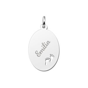 Jouw naam graveren in deze voetjes hanger. - Names4ever