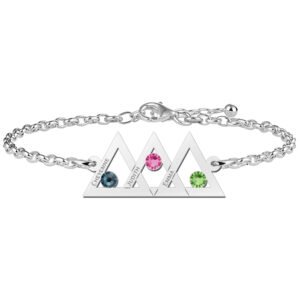 Zilveren moeder dochter armband driehoeken van Names4ever