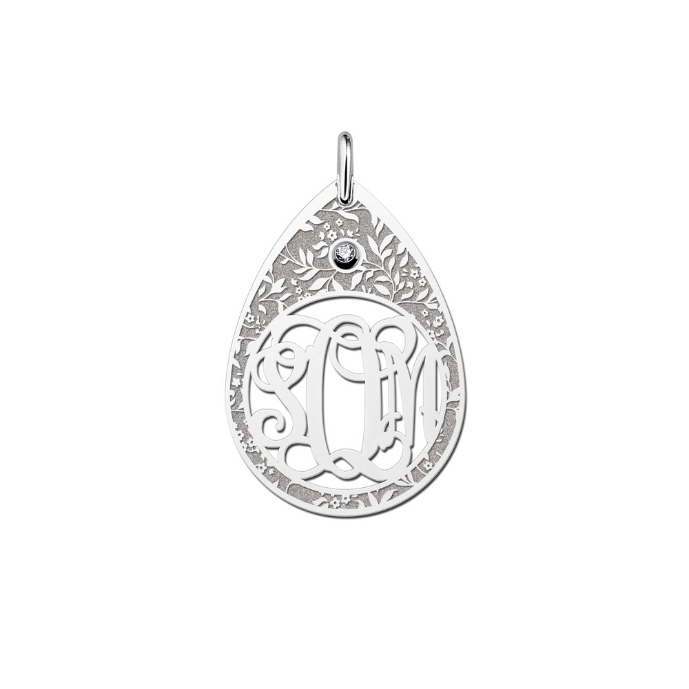 Names4ever Druppel Hanger Monogram Initiaal ZMH026