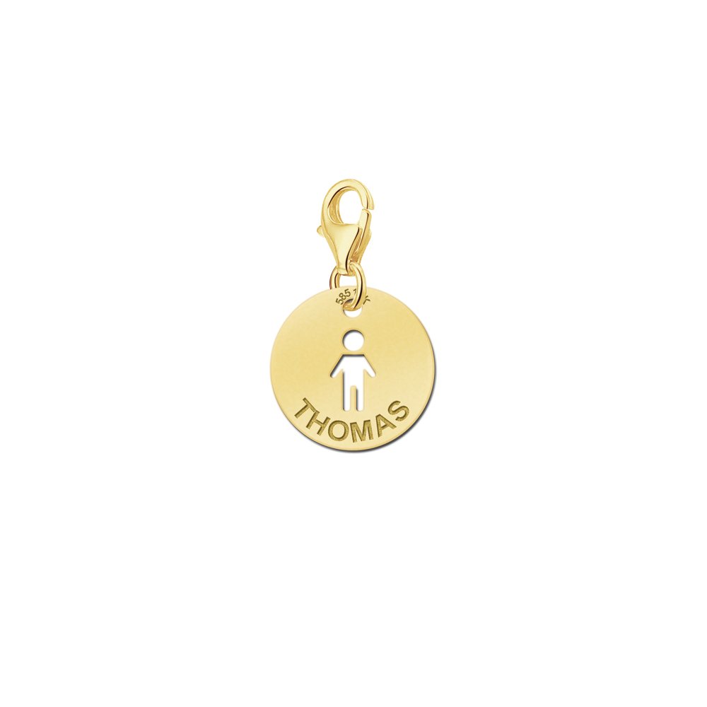 Ronde Charm-Naambedel Baby Jongen GNB14
