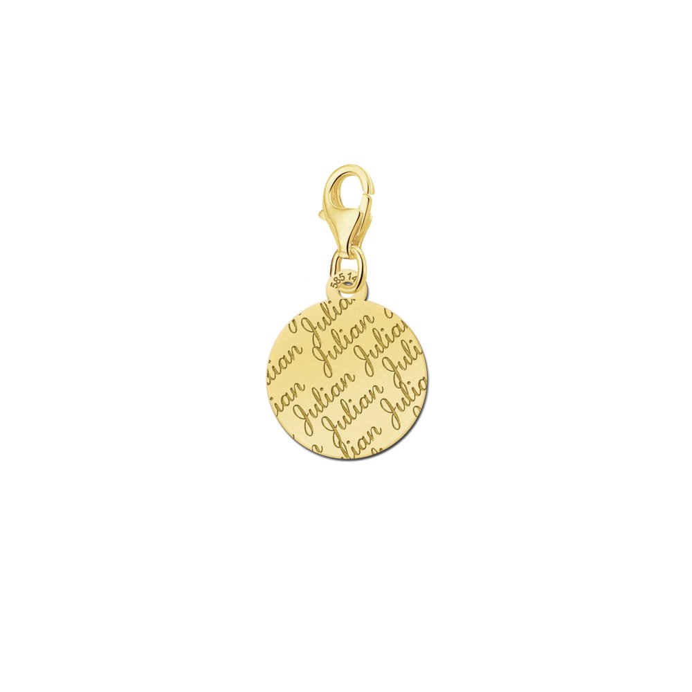 Names4ever Ronde Charm-Naambedel met Naampatroon GNB19
