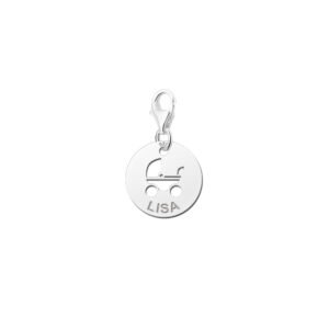 Names4ever Ronde Charm-Naambedel Kinderwagen