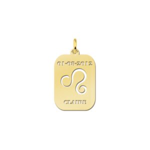 Names4ever Astrologie Leeuw Goud Hanger in Goud GHS005