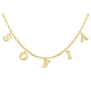 Naamketting met Losse Letters van Goud | Names4ever