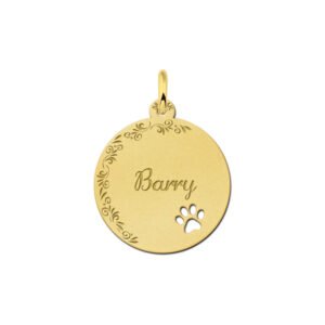 Pootje in gouden hangertje met je naam. - Names4ever