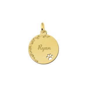 Pootje in gouden hangertje met je naam. - Names4ever