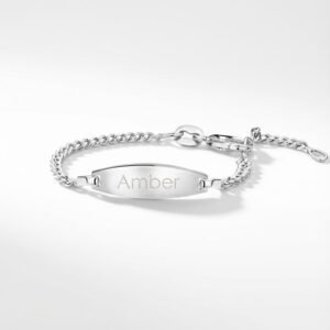 Ovaal Baby jasseron gourmet van zilver – Names4ever wit