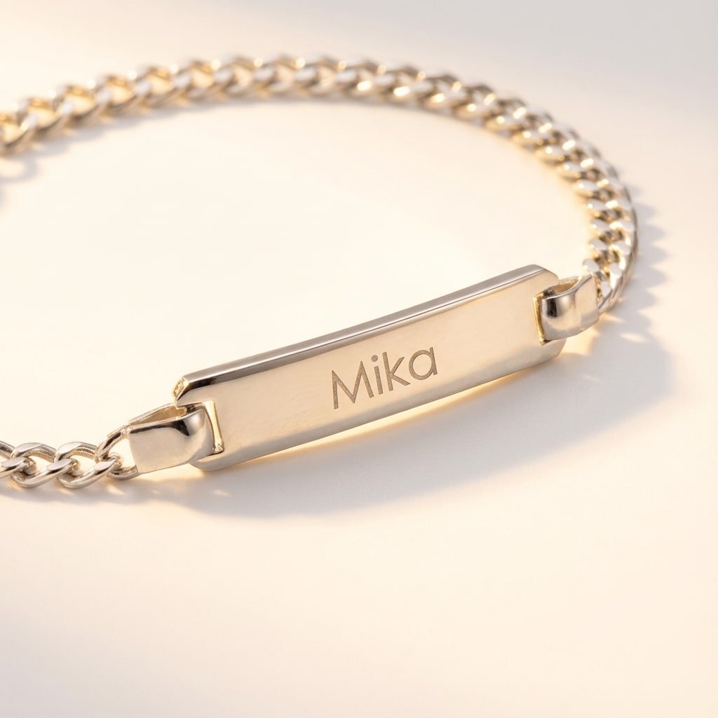 Zilveren Baby armband met naamgravure Figaro – Names4ever zon