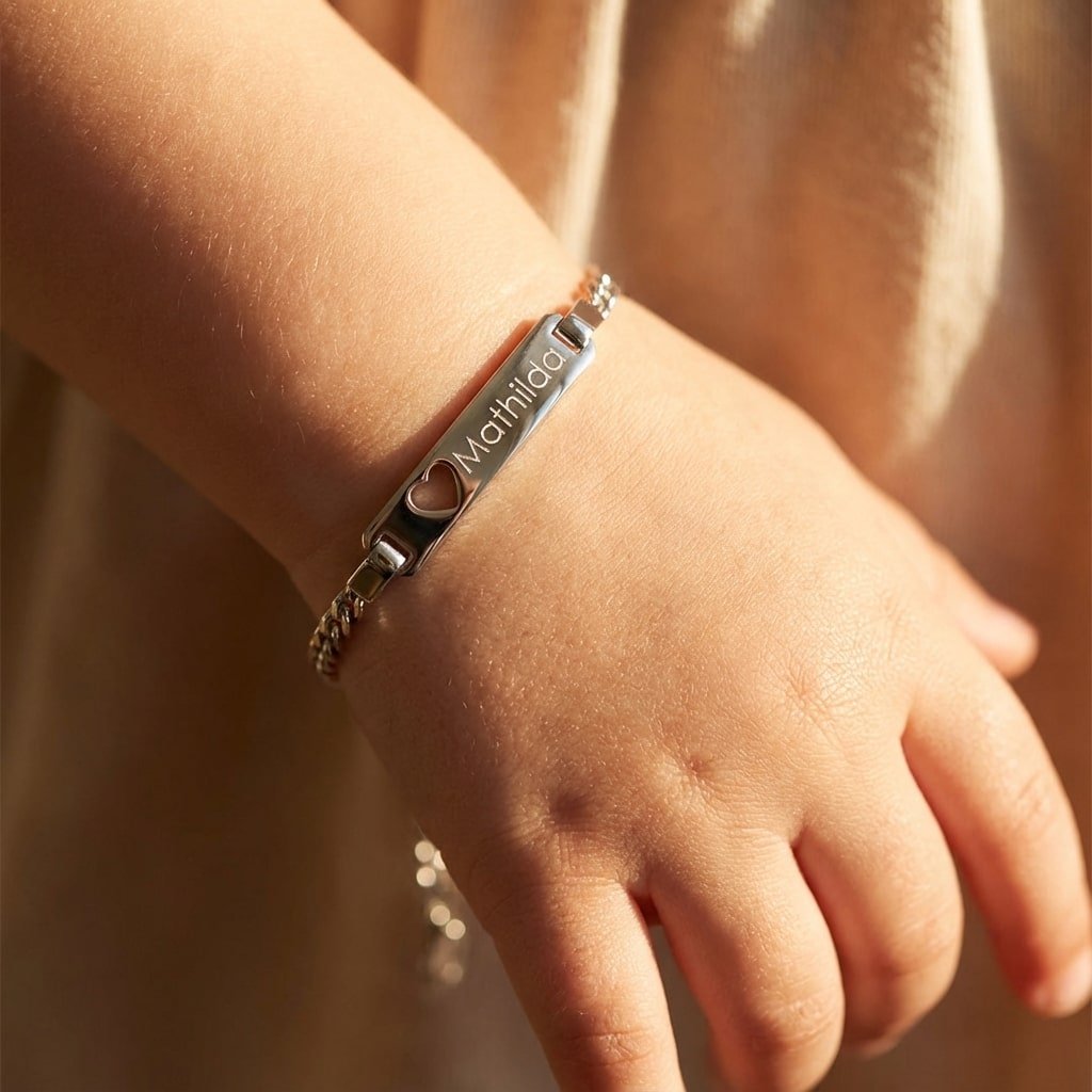 Zilveren Baby armband met naamgravure - Names4ever