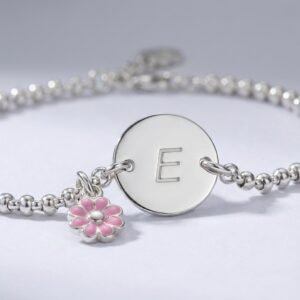 Names4ever baby armbandje zilver met letter