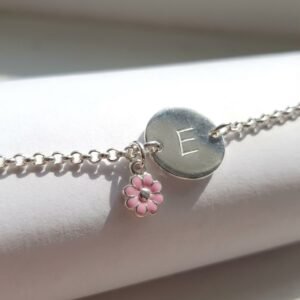 Names4ever baby armbandje zilver met letter