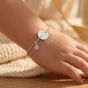 Names4ever baby armbandje zilver met letter