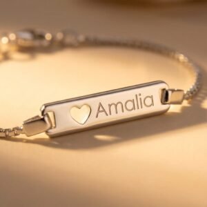 Baby armband van zilver met gravure – Names4ever