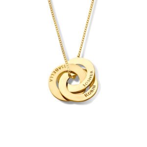 Gouden Russische Cirkels Naamhanger | Names4ever