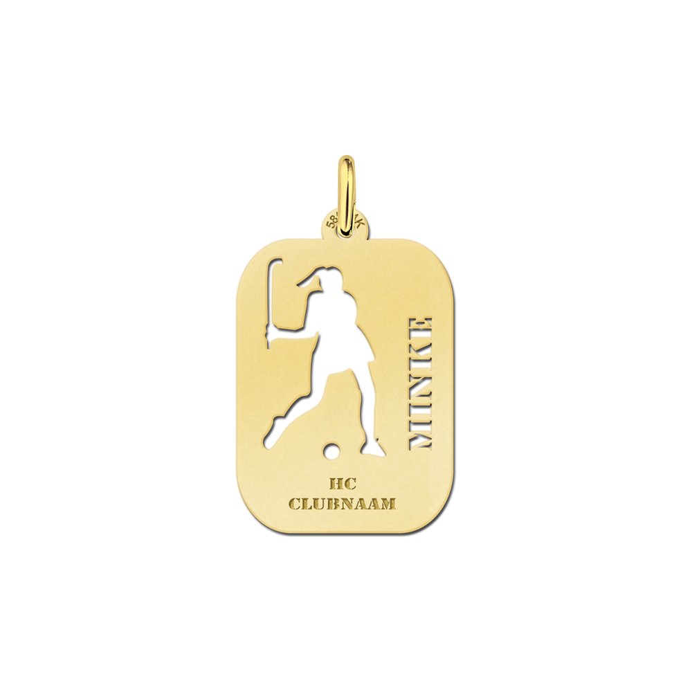 Names4ever Dames Hockey Sporthanger in Goud GSB11